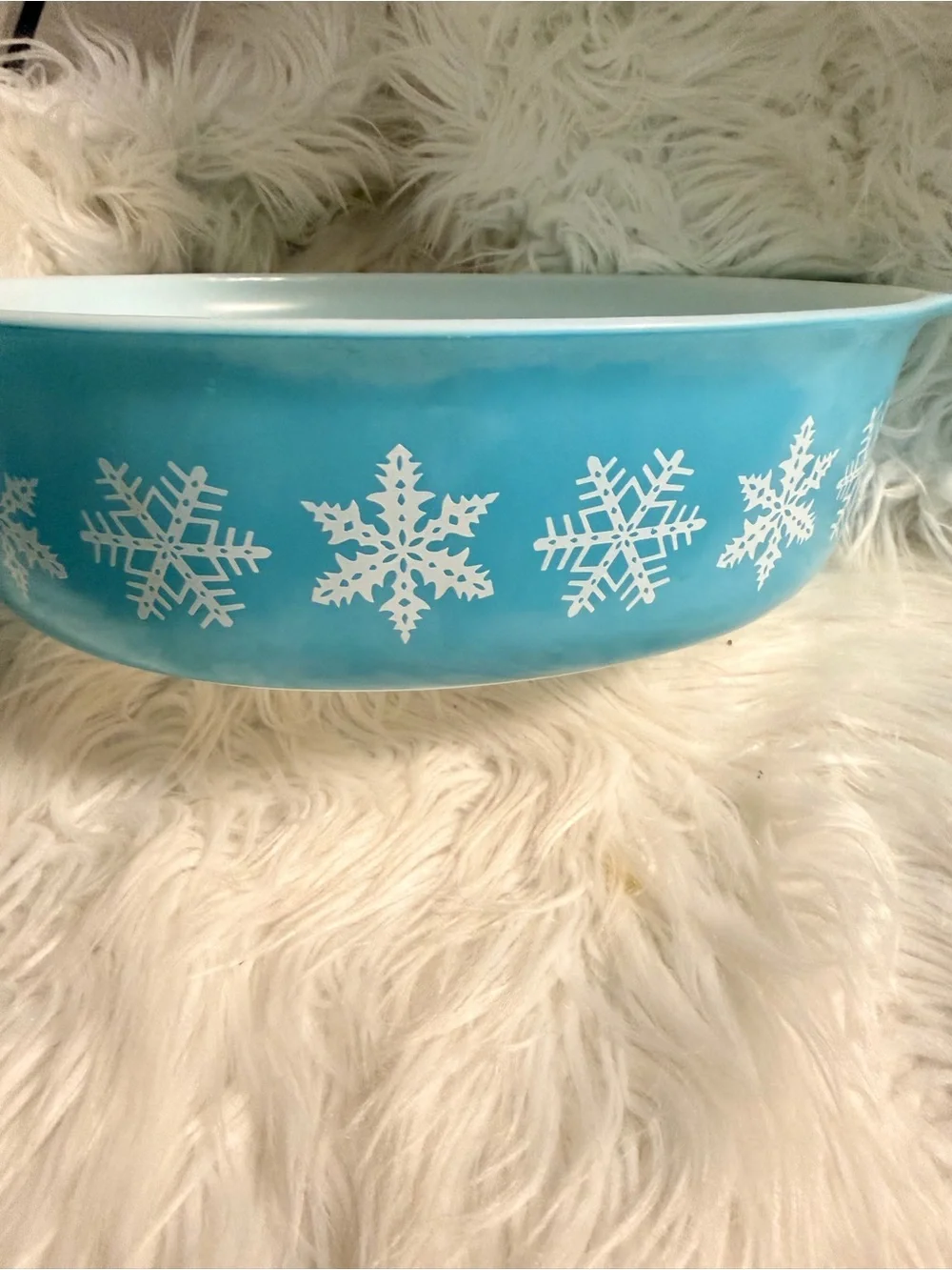 Vintage Pyrex Turquoise Snowflake 045 Casserole Dish 2.5 Qt No Lid